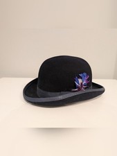 Bailey Navy Blue Derby Bowler Hat