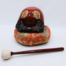 Japanese MOKUGYO Wooden Buddhist Monk Instrument antique temple From Japan