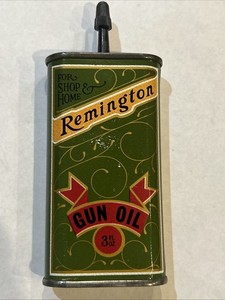 Vintage Original Remington Gun Oil 3oz Handy Oiler Oil Can - Half Full