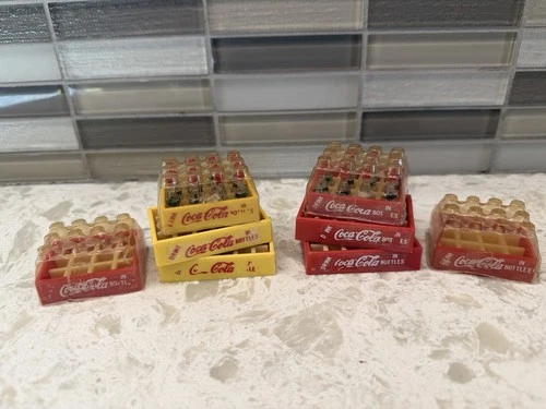 8 Vintage Coca-Cola Miniature Cases With 23 Bottles Coke Mini Bottles