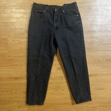 VTG Men's Lee Denim Jeans Size 38x30 Made in USA Faded Black Western Cowboy
