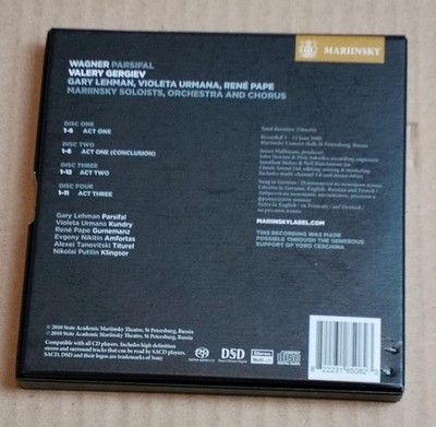 WAGNER Parsifal MARIIMSKY THEATRE GERGIEV  4 SACD Boxset