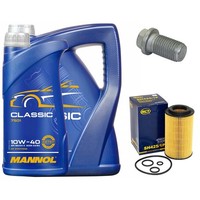 MotoröL Filter Set 10W-40 Api SN/CH-4 6 Liter + Schraube FüR Mercedes E-Klasse