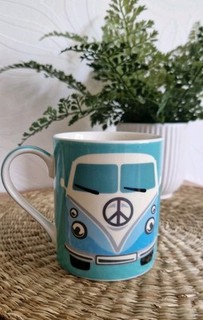 Vibrant VW Campervan Design Tea/Coffee Porcelain Mug Volkswagon Camper