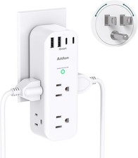 HeavyDuty 10in1 Outlet Extender 6 AC 4 USBC 1800J Surge Protector Wall Mount