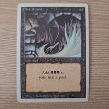 MTG Dark Ritual Revised Edition Magic The Gathering Interrupt Card