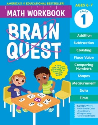 Brain Quest Math Workbook 1st  - GOOD