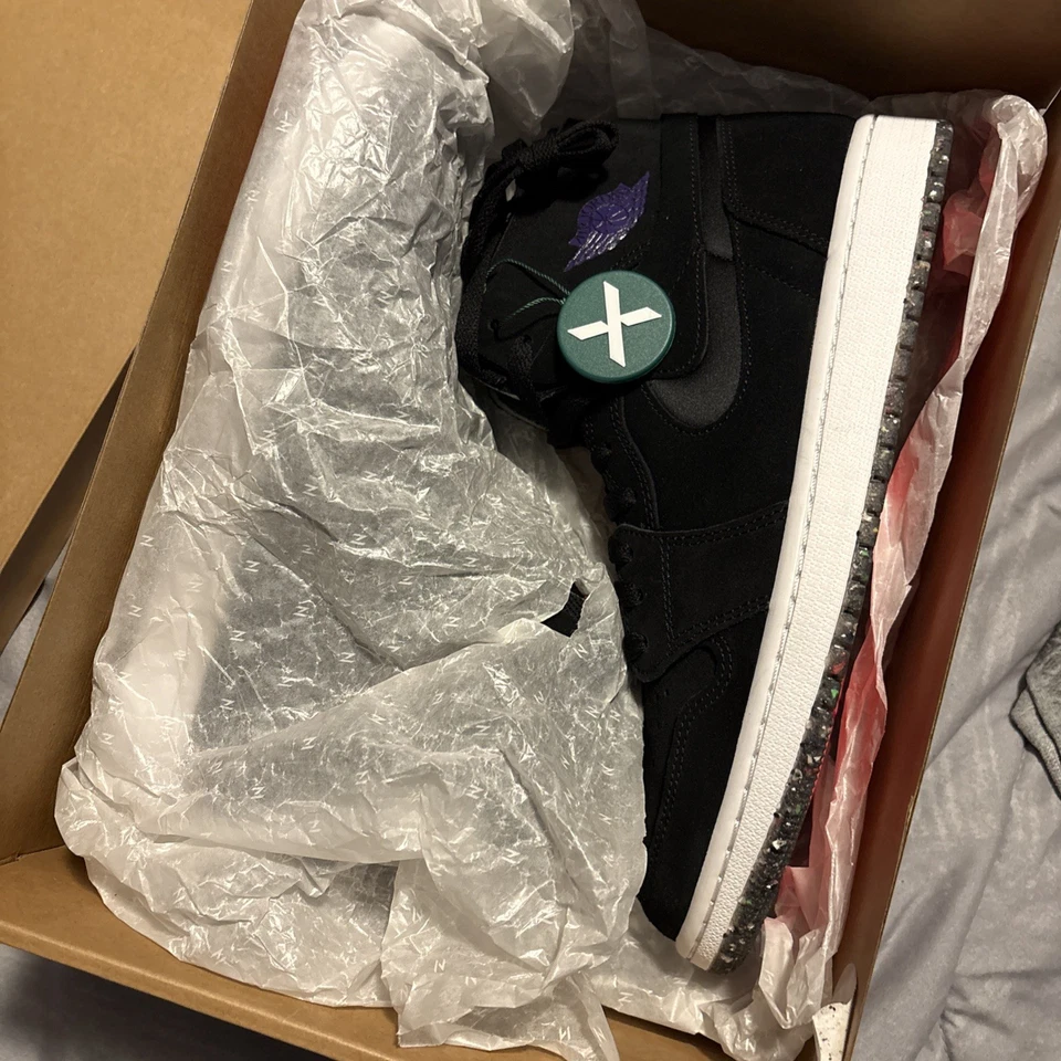 Talla 9.5 - Air Jordan 1 Zoom Comfort High Court Negro Foto 4 de 4