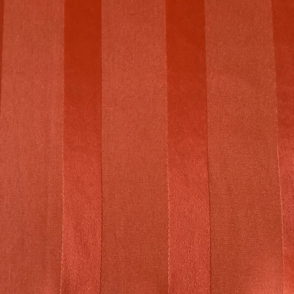 An Orange 11 Inch Vintage Satin & Chiffon Self Stripe Pocket Square - Image 2 of 2