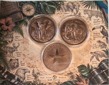 2 AFRICAN ELEPHANT COINS 3D HIGH-RELIEF 1 Oz. BU COPPER ROUNDS .999 FINE BULLION