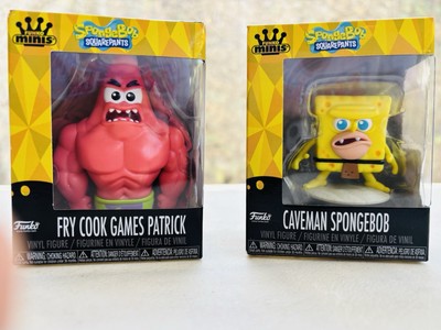 Funko Minis SpongeBob Vinyl Figures-Caveman SpongeBob And Fry Cook Game Patrick