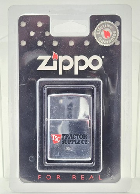 #ad Vintage Zippo Lighter NOS New TSC Tractor Supply Co Chrome 2002 2005 Sealed $25.00