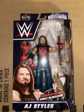 WWE Mattel Elite Wrestlemania 38 AJ Styles Figure, Legends, Ultimate, BAF Vince