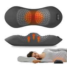 3-in-1 Electric Lumbar Support Pillow for Bed and Chair, Smooth Spine Triple ...