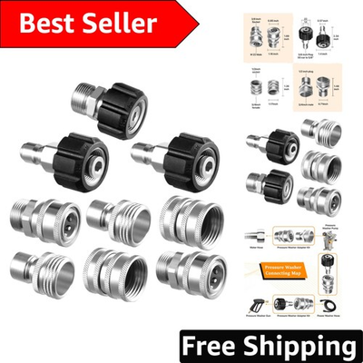 #ad Corrosion Resistant 9 Piece Pressure Washer Connector Set M22 amp; 3 4quot; Fittings $59.84