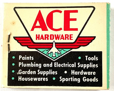 #ad Vintage Ace Hardware Aurora IL Matchbook Beautiful Condition $8.50