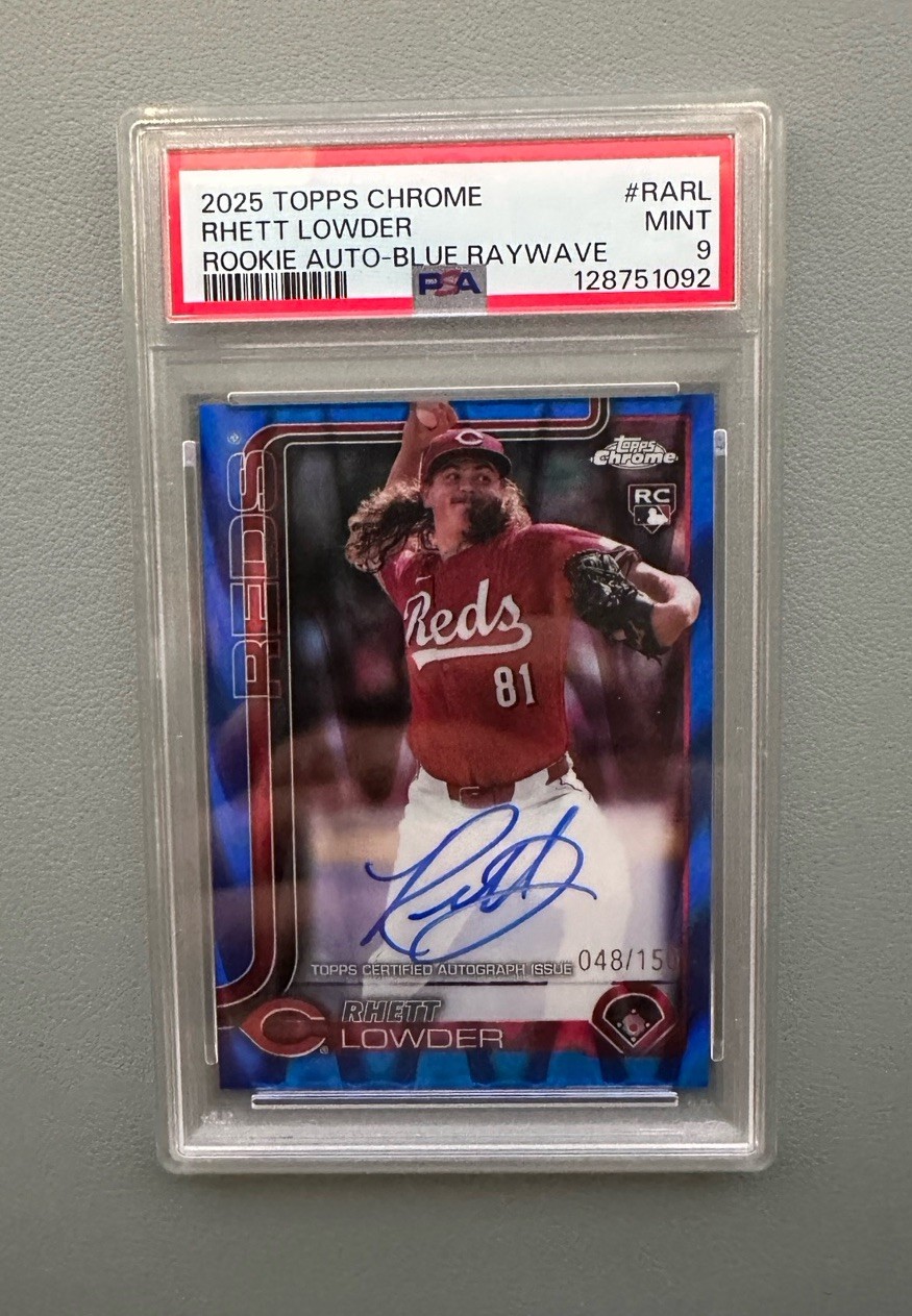 2025 Topps Chrome - Rhett Lowder Auto #RA-RL Rookie PSA 9