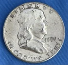 1959-D FRANKLIN HALF-DOLLAR .50¢ DENVER MINT 90% SILVER UNITED STATES OF AMERICA