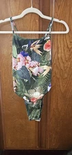 Jolyn Scotty One Piece Green Tropical Print Size 34