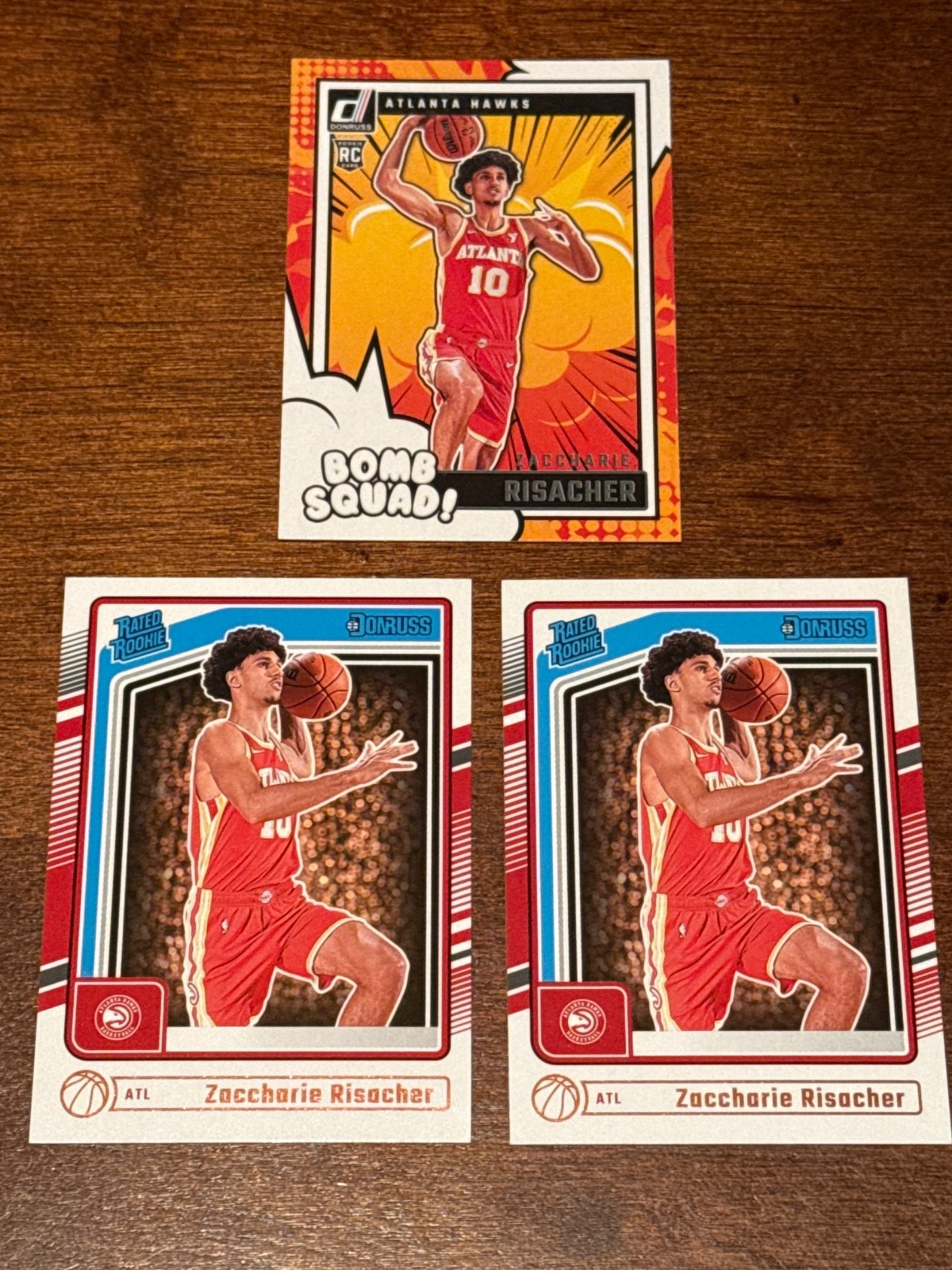 2024-25 Donruss Panini Zaccharie Risacher RC lot x 3 NBA basketball #219