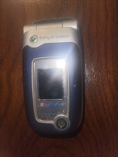 Sony ericsson Cingular vintage Bkue flip phone untested 4x digital zoom vga