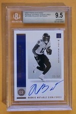 RASHOD BATEMAN 2021 PANINI ENCASED ROOKIE NOTABLES AUTO #RNS-RB RAVENS BGS 9.5