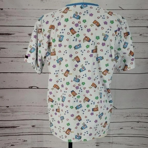 Blusa esfoliante médica feminina Beverly Hills decote em V pequena - Imagem 3 de 4