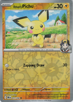 Ethan's Pichu - 071/182 - Common - Reverse Holo - Near Mint