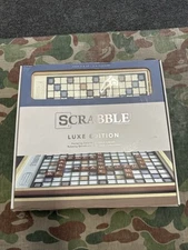 Scrabble Luxe, Edition With Solid Maple Wood Cabinet