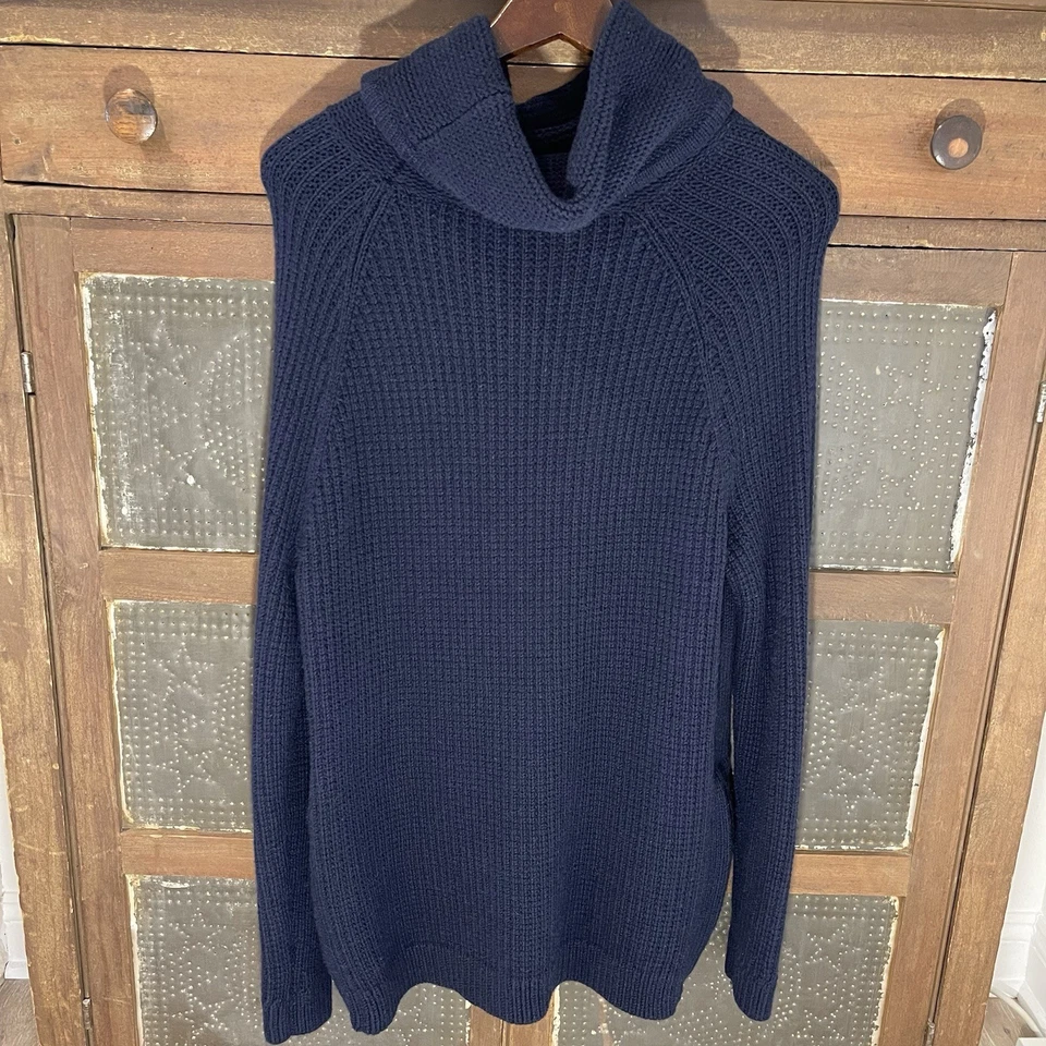 Suéter Athleta Mujeres M Peso Pesado Capucha Cuello Corbata Acanalado Tejido Cremallera Lateral Foto 2 de 4