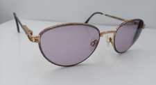 Vintage Marcolin 7160 Green Purple Gold Oval Metal Sunglasses Italy FRAMES ONLY