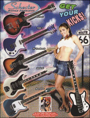 Schecter Corsair TSH-1 PT Fastback Hellcat Banshee Ultra III guitar ad print