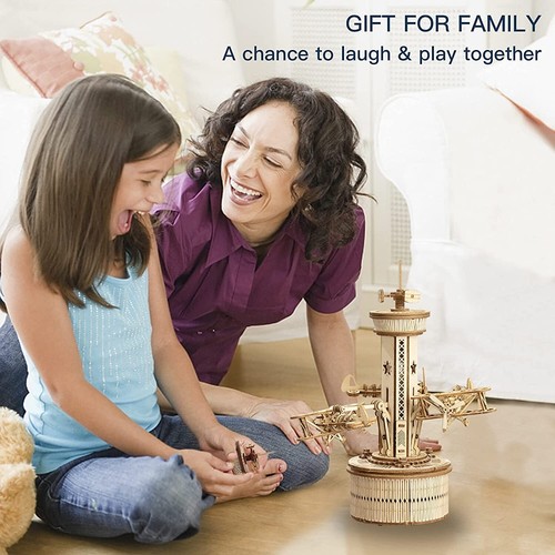 ROKR Torre di Controllo Aereo 3D Puzzle in Legno Modello Gioco Music Box Giocattolo Bambino Regalo - Foto 13 di 15
