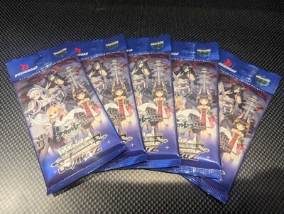 WEISS SCHWARZ AZUR LANE Japanese Booster Packs - Set of 5 + Bulk of Cards