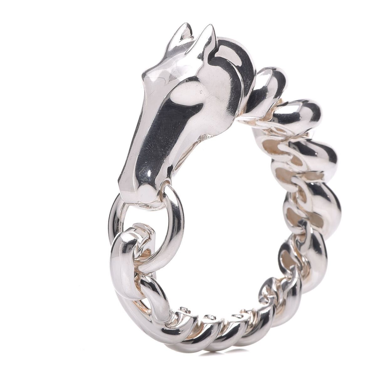 HERMES Sterling Silver Galop Bracelet Large Model Size SH | eBay HERMES Sterling Silver Galop Bracelet Large Model Size SH | eBay