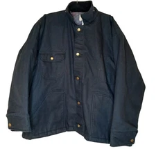 WearGuard Men's 3XL Jacket Black Coat Lined Workwear Pockets & Full Button Down