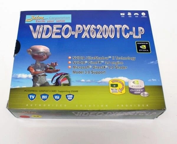 JATON VIDEO PX6200TC LP GeForce  Supporting 256MB 64-bit DDR PCI Express x 16 - Image 2 of 4