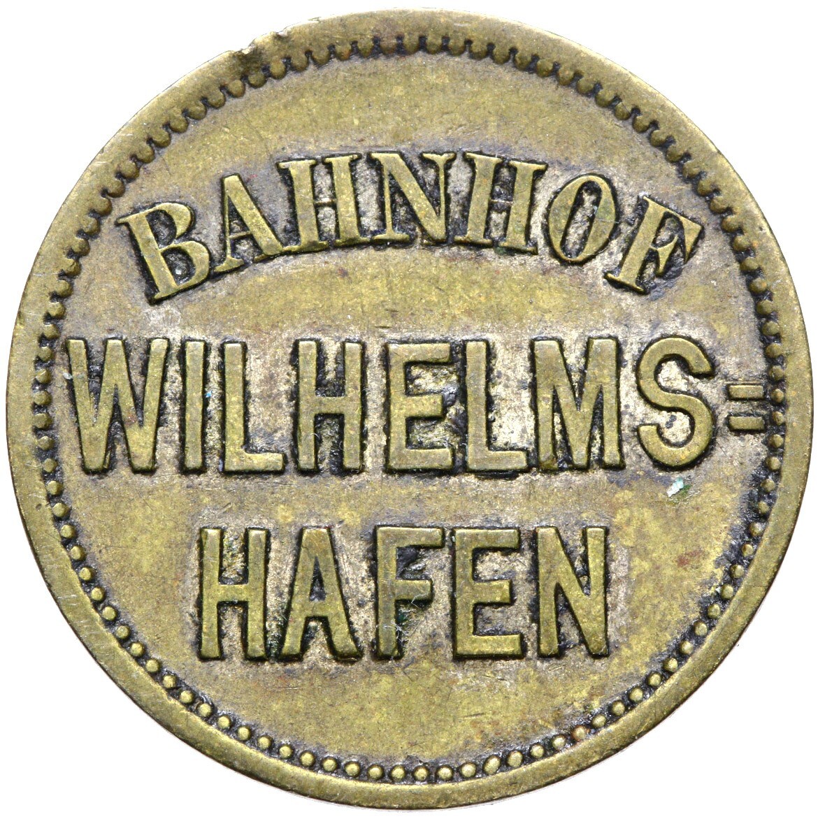 Germany - Token STAMP - 20 Pfennig - Wilhelmshafen Railway Station - Brass  | eBay UK