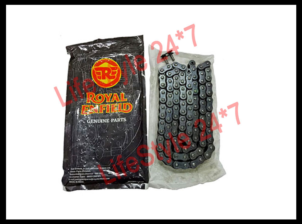 Genuine Royal Enfield 102 Link Chain & 18T Front Sprocket For Classic ...