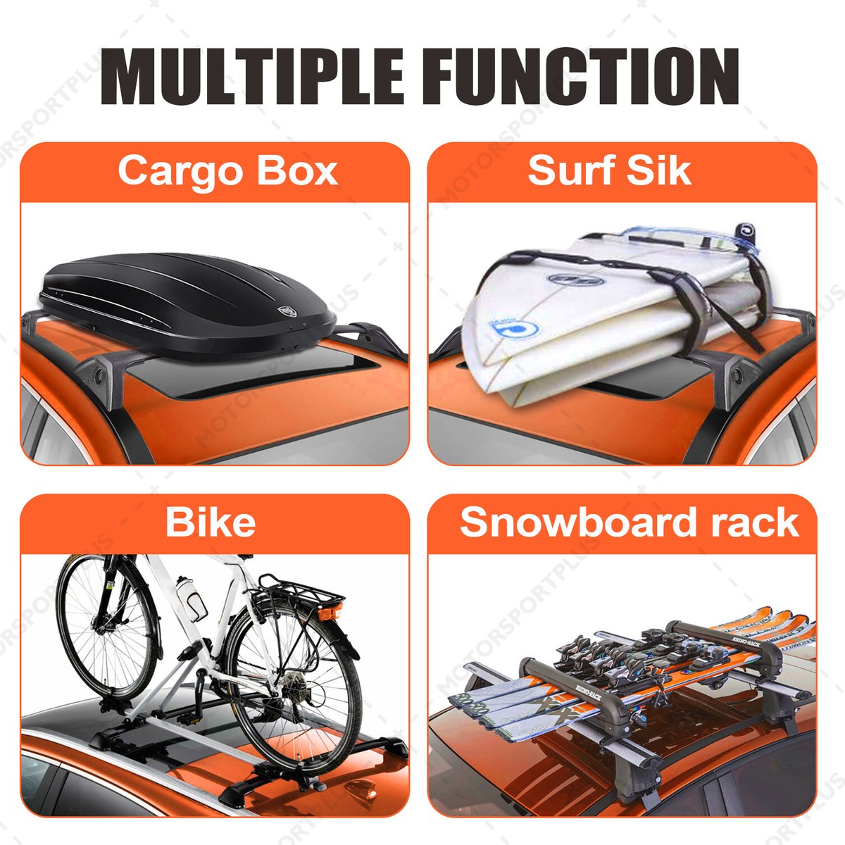 2PCS Roof Rack Cross Bars Cargo Luggage Carrier For 2002-2006