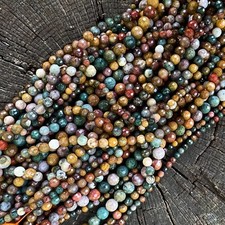 Echte Ozean Jaspis Edelstein 4mm Facettiert Lose Perlen 15" Strang Natürlich