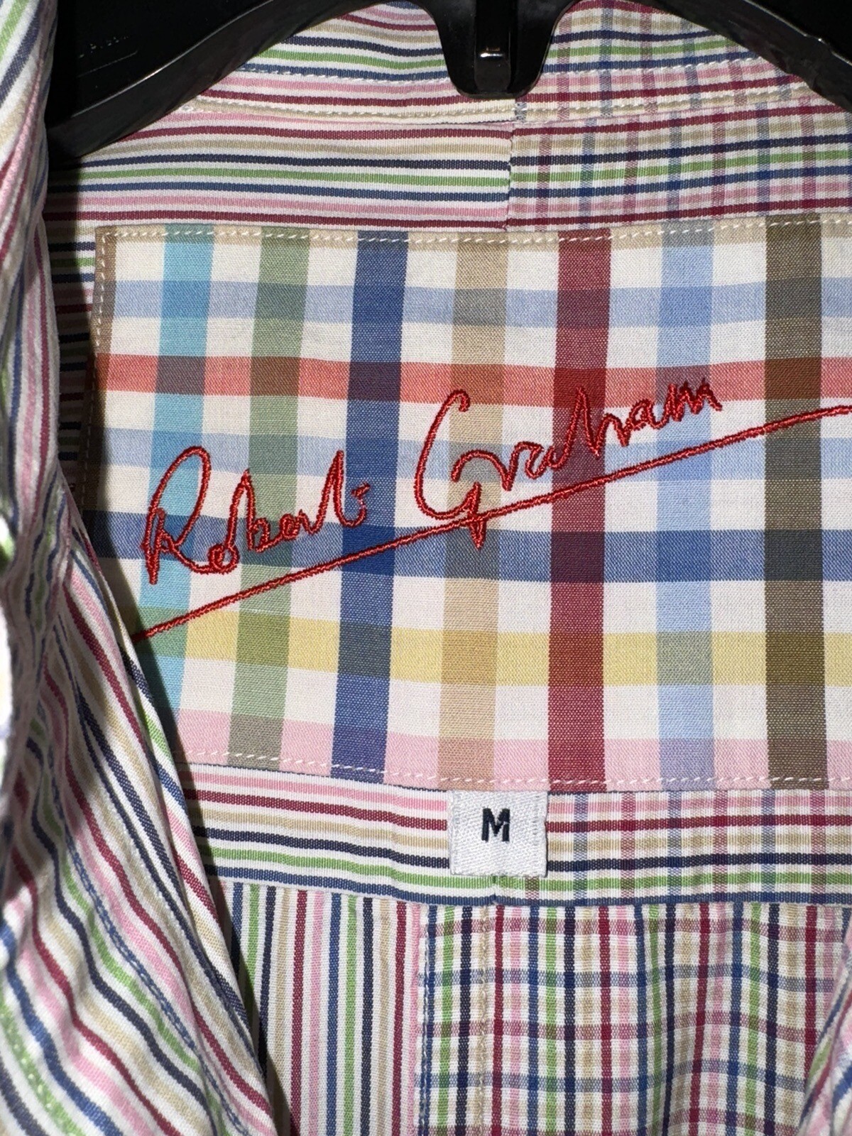 Robert Graham Medium Button Down Multi Color Stri… - image 3