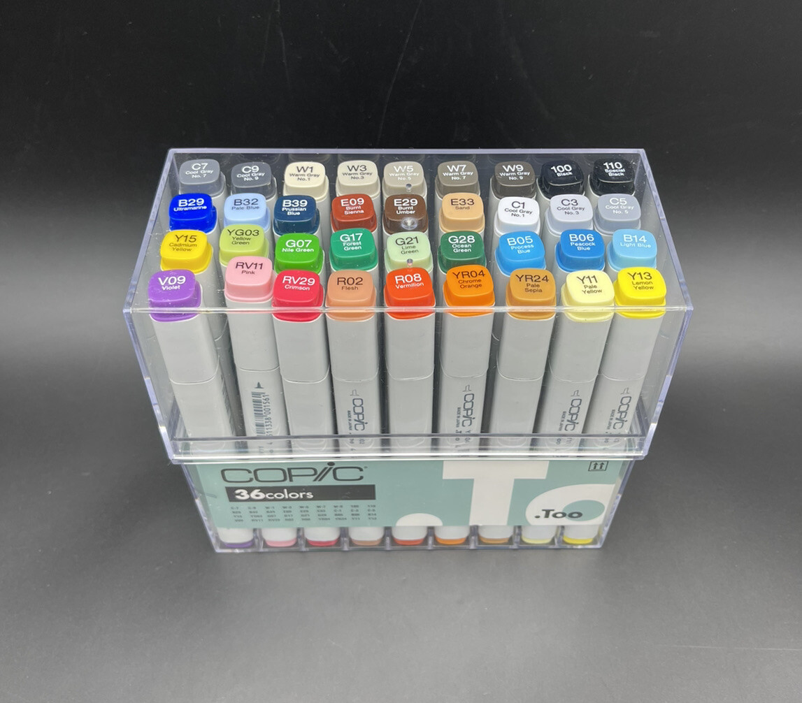 Copic Classic Markers Too Corporation 36-Piece Basic Set Made in
