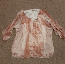 Body Needs, modisch leichte Tunika / Bluse, pastell alt-rose, Gr. XL