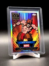 Red Wolf 2025 Marvel Topps Chrome 55th Anniversary Refractor Insert MA-6