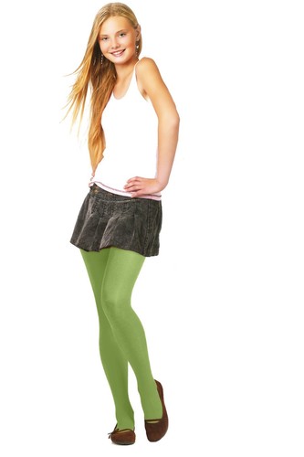 Girls Kids Soft Plain Semi Opaque 