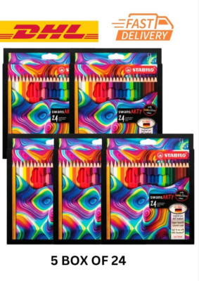 KIDS COLOUR PENCIL STABILO Swans ARTY  Home Stationary SET