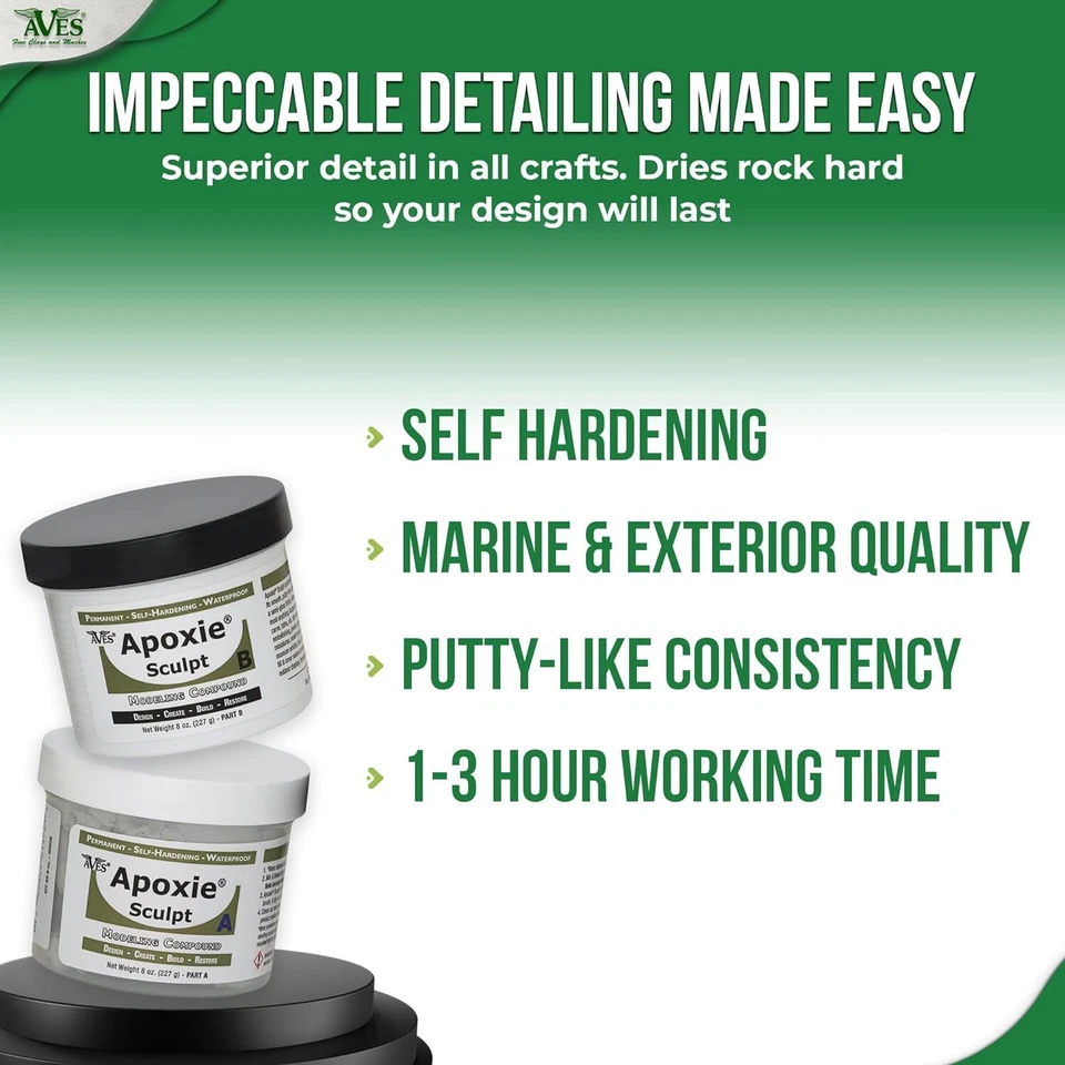 Aves Apoxie Sculpt 1 Lb - Air Dry Modeling Compound Self Hardening 1 Pound - Image 3 of 4