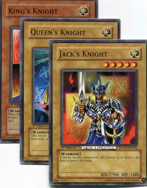 YUGIOH JACK, QUEEN, & KING'S KNIGHT 1ST ED COMMON N/MINT DPYGEN004