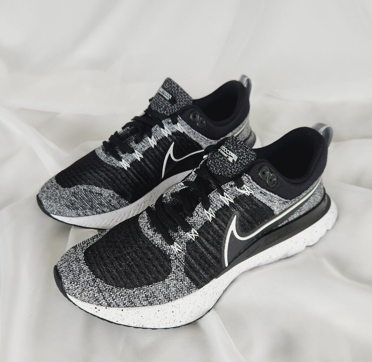 Size 14 - Nike React Infinity Run Flyknit 2 White Black for 